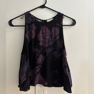 Wilfred Black and Purple Floral Top